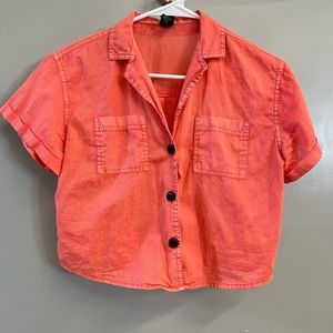 Wild Fable cropped button up